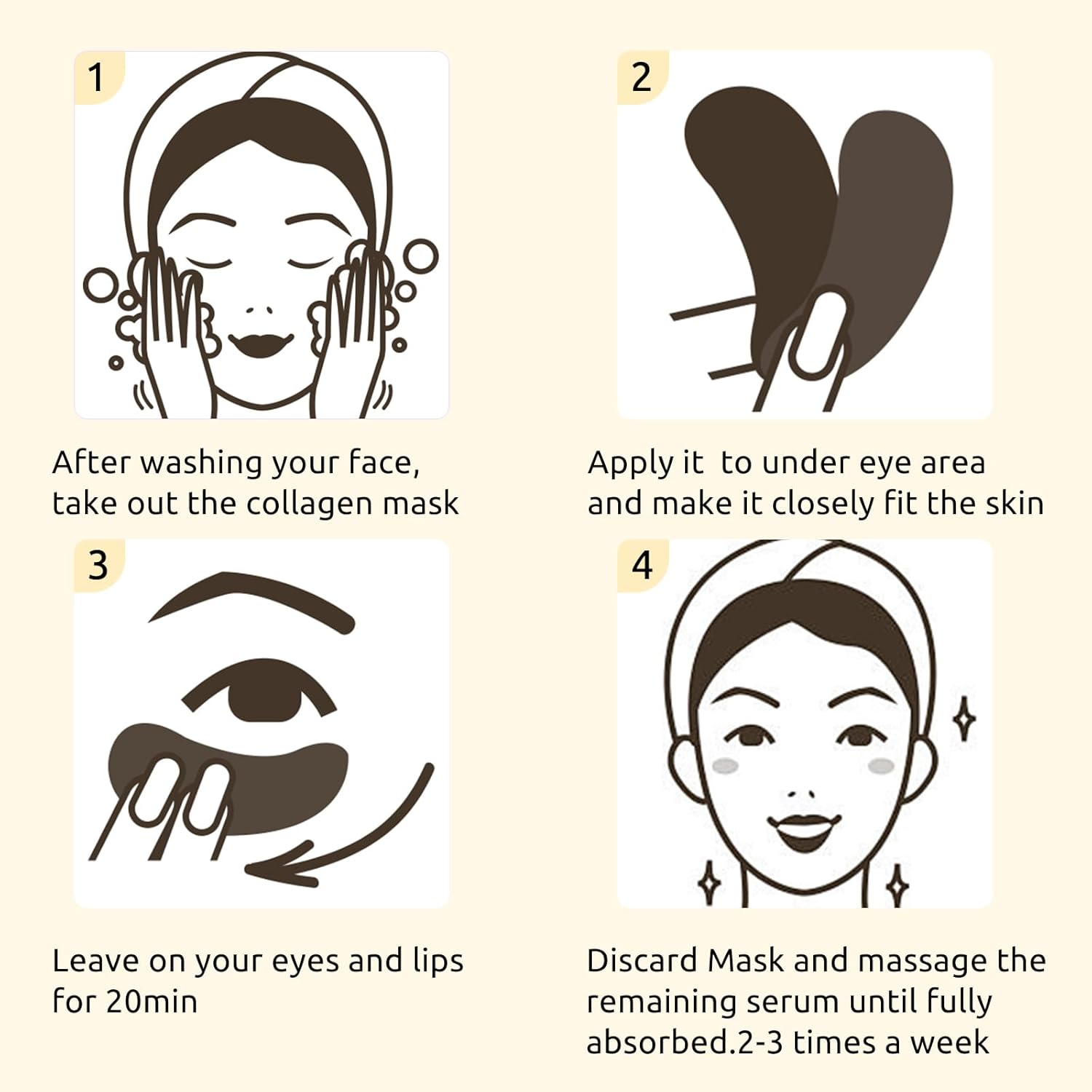 Permotary Under Eye Patches(40 Pairs), Collagen Crystal Eye Mask with Hyaluronic Acid, Under Eye Mask for Dark Circles, Puffy Eyes, Wrinkles, Treatment Skin Care