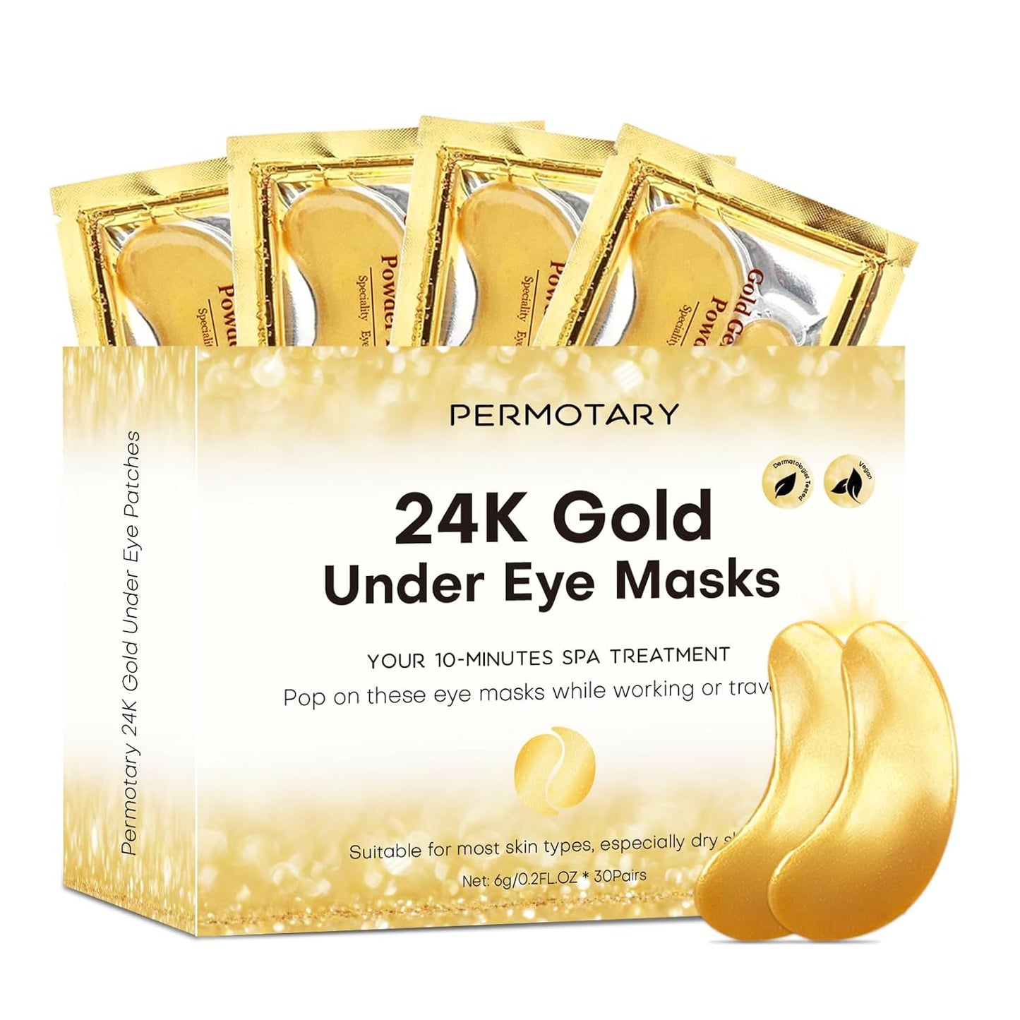Permotary gold eye mask