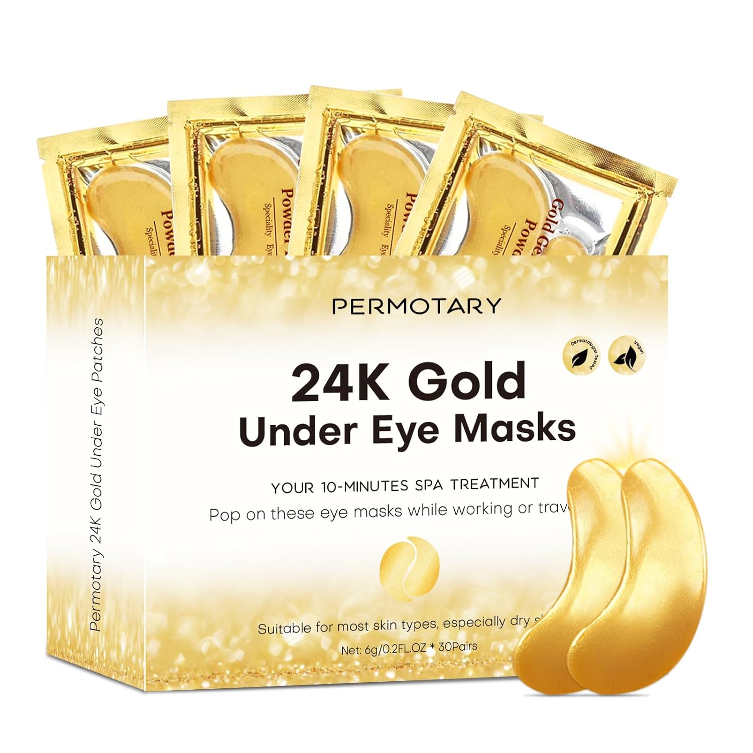 Permotary gold eye mask