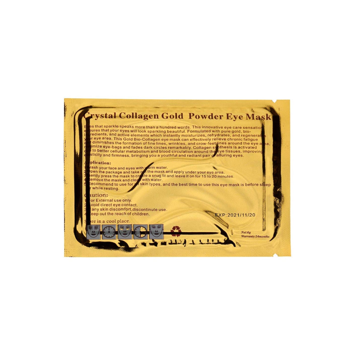 Maskfusion Vegan Collagen Eye Patches for Wrinkles & Fine Lines with Collagen and Hyaluronic Acid